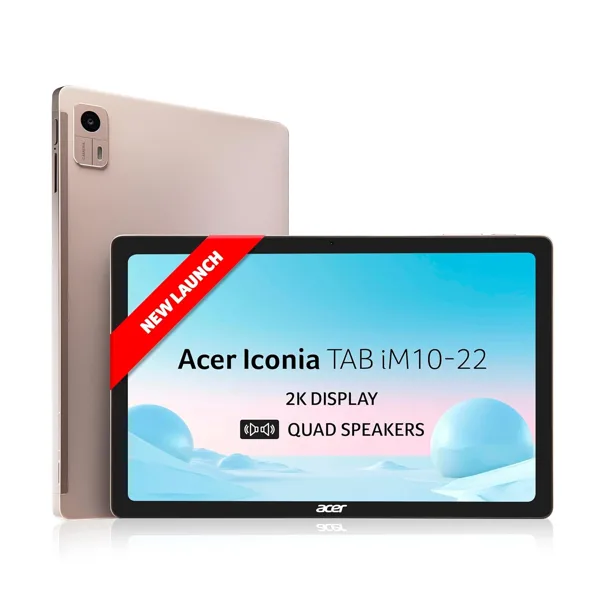 acer Iconia Tab iM10-22 | 10.36" 2K IPS Display, Quad Speakers, 8GB RAM + 256GB Storage, 16MP Rear + 8MP Front Camera, Fingerprint Reader, Wi-Fi + 4G LTE(Calling), Android 14, Slim Metal Body