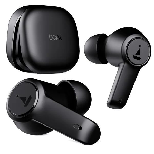 boAt Airdopes 413ANC True Wireless Earbuds with Active Noise Cancellation, 2 Mics ENx Tech, Signature Sound, Touch Gesture, 20 Hours Playback, ASAP Charge & Ambient Mode(Carbon Black)