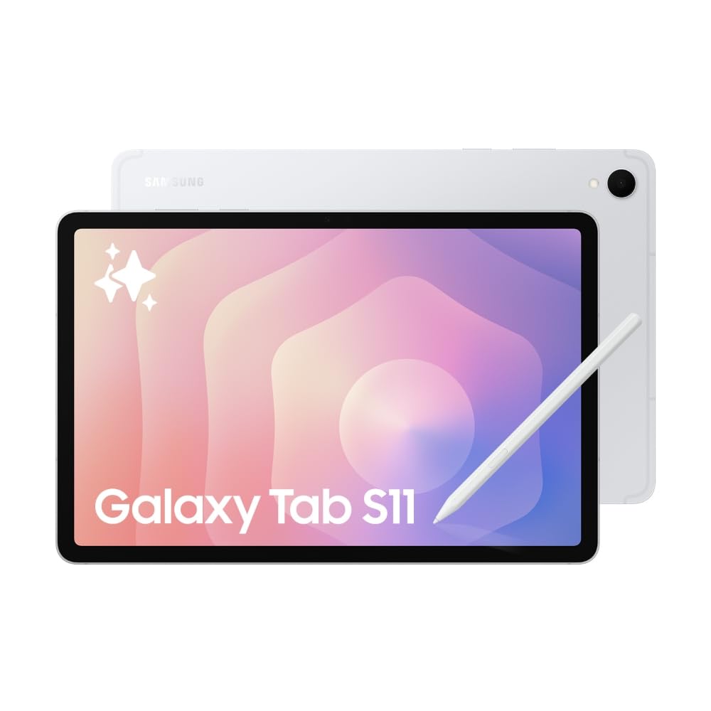 Samsung Galaxy Tab S11 with AI, Hexagonal S-Pen in-Box, 27.8 cm (11 Inch) Dynamic AMOLED 2X Display, 120Hz Refresh Rate, Pre Loaded Pro Apps, 12GB RAM, 128GB Storage, Wi-Fi Tablet, Silver